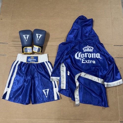 Corona Title Boxing Gloves + Robe (L) & Shorts (XL) Full Set! Real Title Gloves