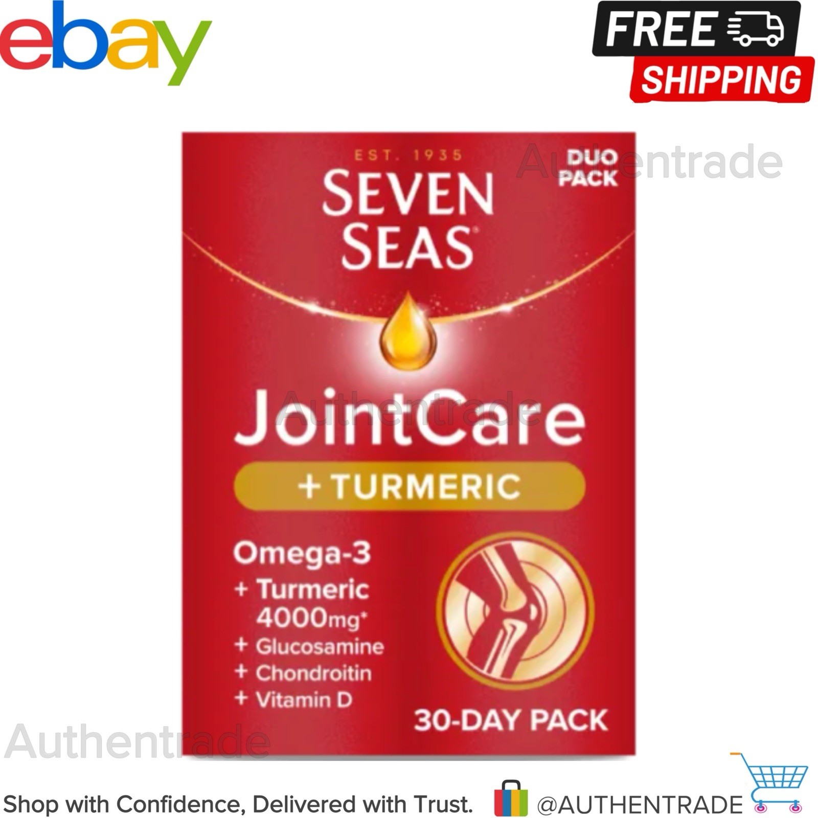 Seven Seas JointCare Omega-3 and Turmeric 30 tabs+30Caps, 4000 mg = 60 Packs - Image 16