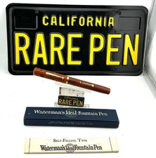 Vintage WATERMAN 56 RIPPLE Hard Rubber Fountain Pen 14K #6 Med nib Minty Boxed