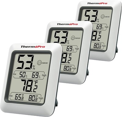 ThermoPro TP50-3 Hygrometer Digital Raumthermometer Klima Monitor Aufzeichnung