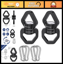 35KN Swing Swivel with Carabiner Clips - Heavy Duty, 2 Pack for Outdoor Use