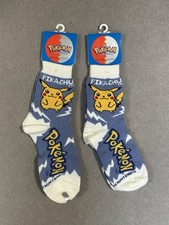 2x Vintage 2000 Pok mon Pikachu Girls Socks Size 6-8  NWT Nintendo