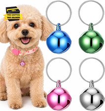 4 Pcs Small Bell for Dog Collar, Bell for Cat Collar, 4 Assorted Colors             