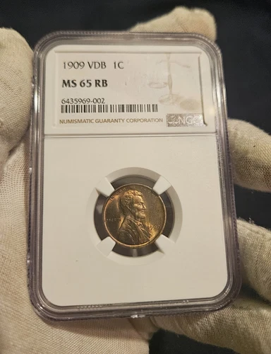 1909 VDB Wheat Reverse Lincoln Cent 1C NGC MS 65 RB-
