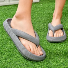Summer Thick Sole Slippers Men Women EVA Flip Flops Beach Sandals Lightweight Co