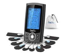 Dual Channel TENS EMS Unit 24 Modes Muscle Stimulator for Pain Relief Therapy...