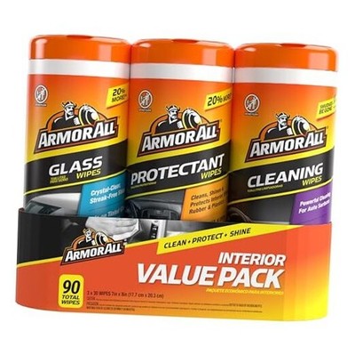 Armor All Protectant, Glass and Cleaning Wipes, Wipes for Car Interior and Car