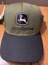 John Deere Sark Green  Black One Size Flex Fit Hat Cap New With Tags Rare