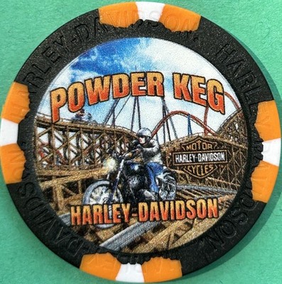 Harley Davidson Wide Print Poker Chip from Powder Keg HD in Mason, Ohio