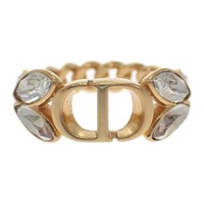 Dior 30 Montaigne Ring US7 Metal Gold Crystal Women s Jewelry ISY
