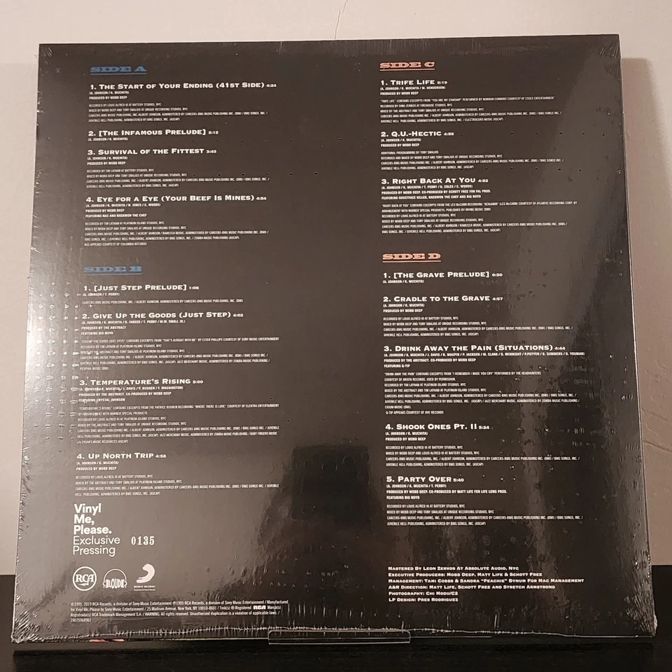 【 MOBB DEEP 】THE INFAMOUS - 2XLP BLUE & ORANGE HAZE VINYL RECORD - VMP #135/1000 - Image 2 of 3