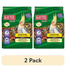  2 pack Kaytee Forti-Diet Cockatiel Pet Bird Food Seed, 3 lbs