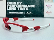 Oakley Flak Jacket 1.0 XLJ Cincinnati Reds Red w/ Silver Icons SKU 24-078 MLB
