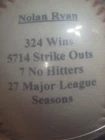 Nolan Ryan Autographed Original Baseball with Career Stats and #34