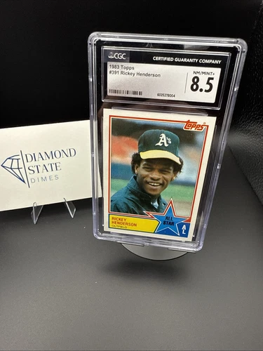 1983 Topps Rickey Henderson #391 CGC 8.5