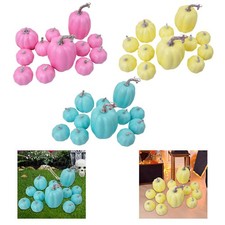 12Pcs Foam Pumpkins Simulation Pumpkins DIY Crafts Thanksgiving Day Decor