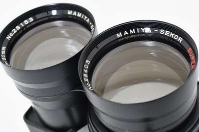 MAMIYA SEKOR SUPER 180mm f4.5 フィルターフード付き N Mint w/ caps hood] Mamiya Sekor Super 180mm F4.5 TLR Telephoto