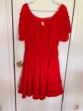Partners Please Malco Modes vintage lace ruffle dance dress Made in USA retro
