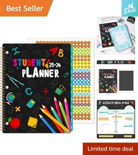 Colorful Student Planner 2025-2026: Monthly Weekly Layouts, Stickers Included