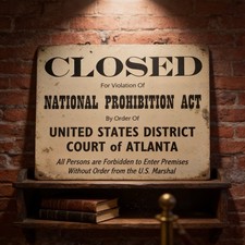 9"x7" Wood Nostalgic "Closed for Violation of" Plague...Made in USA...Ships Free