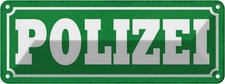 Blechschild 10x27 cm Polizei