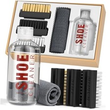 Shoe Cleaner Kit for Sneaker, 8.5Oz Shoe Cleaning Kit with 3 Shoe Brush 