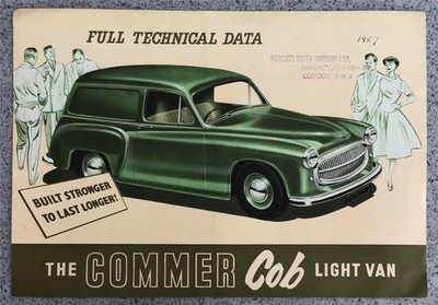 COMMER Cob Light Van Full Technical Data Sales Brochure Feb 1956 #624