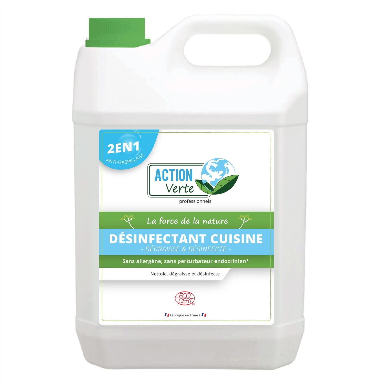 Désinfectant Cuisine Action Verte formule dégraissante bidon 5L