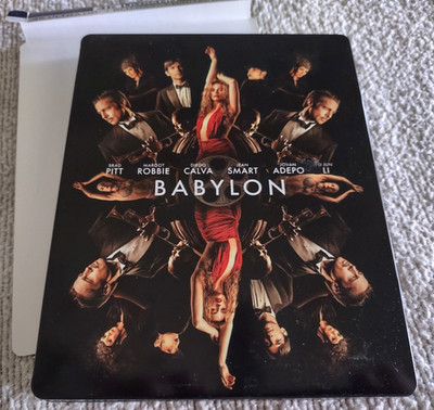 Babylon (4K/Blu-ray, 2023, STEELBOOK) Margot Robbie Brad Pitt  VG+ Discs