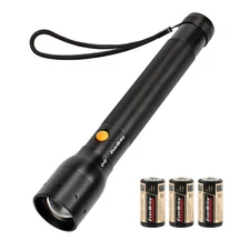Ultra Bright Tactical Flashlight, 900 Lumen Zoomable Adjustable Focus, 3 Ligh...