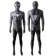 Upgraded Black Venom Spider-Man Bodysuit Spiderman Cosplay Costume Halloween A01