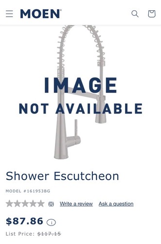 Garniture de douche Moen 161953BG Escutcheon or brossé Voss T3691BG T3692BG T3693BG - Photo 19/20