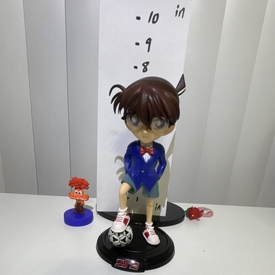 Detective Conan Style Chibi Anime Figure Statue w/ Soccer Ball Base, 7 in