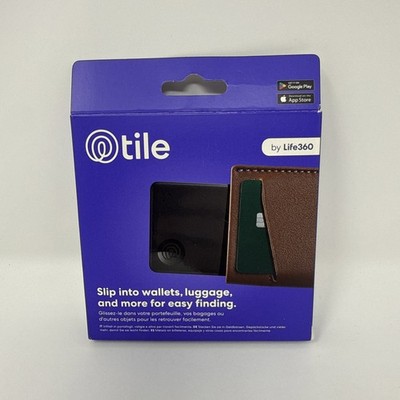 TILE BY LIFE 360 SLIM WALLET FINDER BLUETOOTH LUGGAGE TRACKER ITEM LOCATOR TAGS
