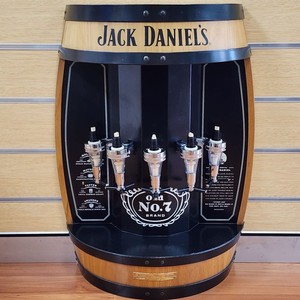 Jack Daniels Vintage 5 Bottle Barrel Liquor Dispenser Optic Wall Mount