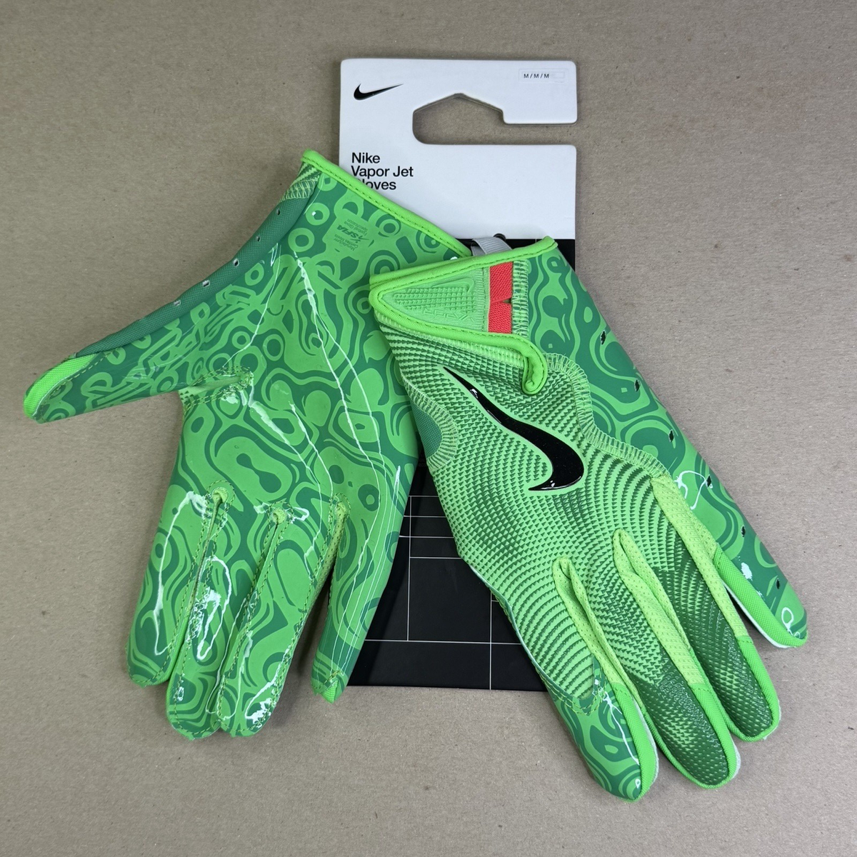 セール‼️NIKE VAPOR JET 8.0 ENERGY GREEN S Nike Vapor Jet 8.0 Football Gloves Rage Green NWT M Adult Size