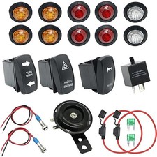 Turn Signal Kit, Universal UTV ATV SXS Turn Signal Horn Kit Street Legal Kit R