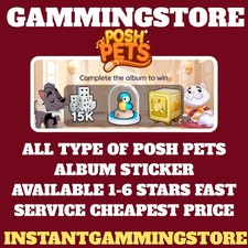 Mono_poly Go Stickers Sticker Posh Pets album 1-6 Stars Cheap Price