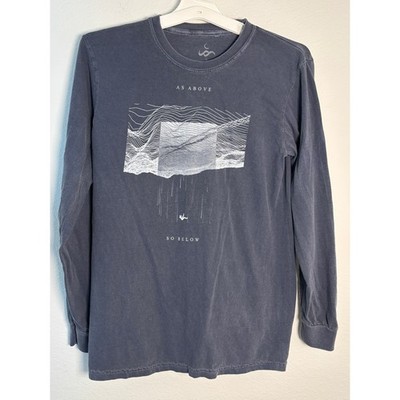 Neoclasics As Above So Below Graphic Long Sleeve Tee Shirt Blue Gray Small