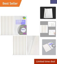 Durable A4 Thermal Binding Covers - 6mm Spine, Clear Front, 20 Pack for Easy Use