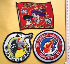 USAF Patch Konvolut 27th 510th 522nd Fighter Squadron Langley Aviano Cannon AFB
