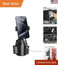 Universal Car Cup Phone Holder Quick Extension Long Arm 360 Swivel Adj...