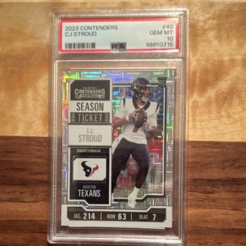 2023 Panini Contenders C.J. Stroud #40 Rookie PSA 10 Houston Texans