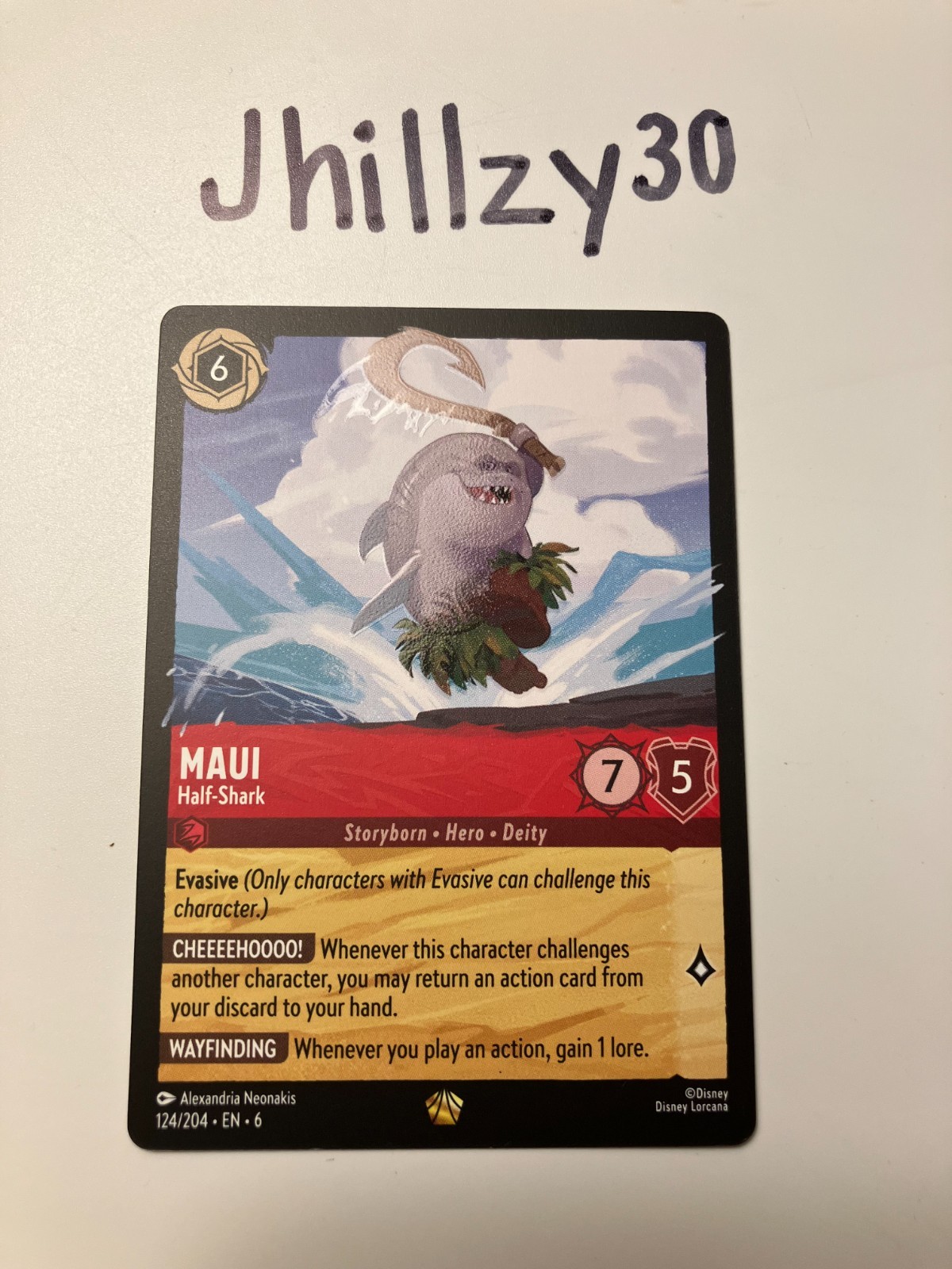 Disney Lorcana | Maui - Half-Shark 124/204 Azurite Sea Regular NM