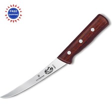 Boning Knife Professional 6 Victorinox Curved Maple Wood Handle Blade Semi-stiff