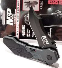 Smith & Wesson M&P Black Gray Spring Open Assisted Tactical Folding Pocket Knife