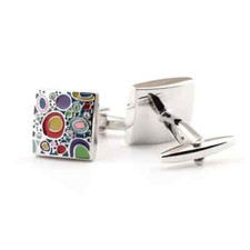 Colorful Men Cufflinks 1 Pair of Shirt Suit C...
