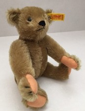 1984 Steiff Margaret Strong Gold Mohair Teddy Bear 9 in. 0155/26