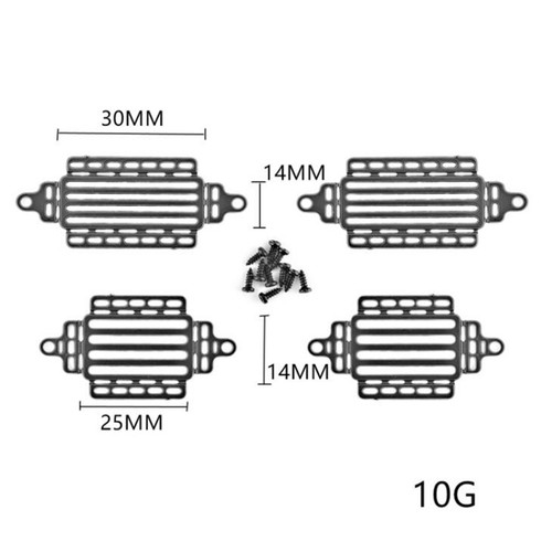 Pantalla de metal delantera trasera de simulación para coches de radiocontrol WPL D12 1:10 - Imagen 6 de 10