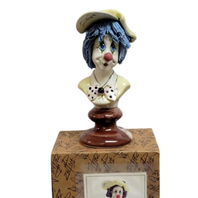 Authentic Zampiva Handcrafted Italian Porcelain Figurine Clown Head #251204515